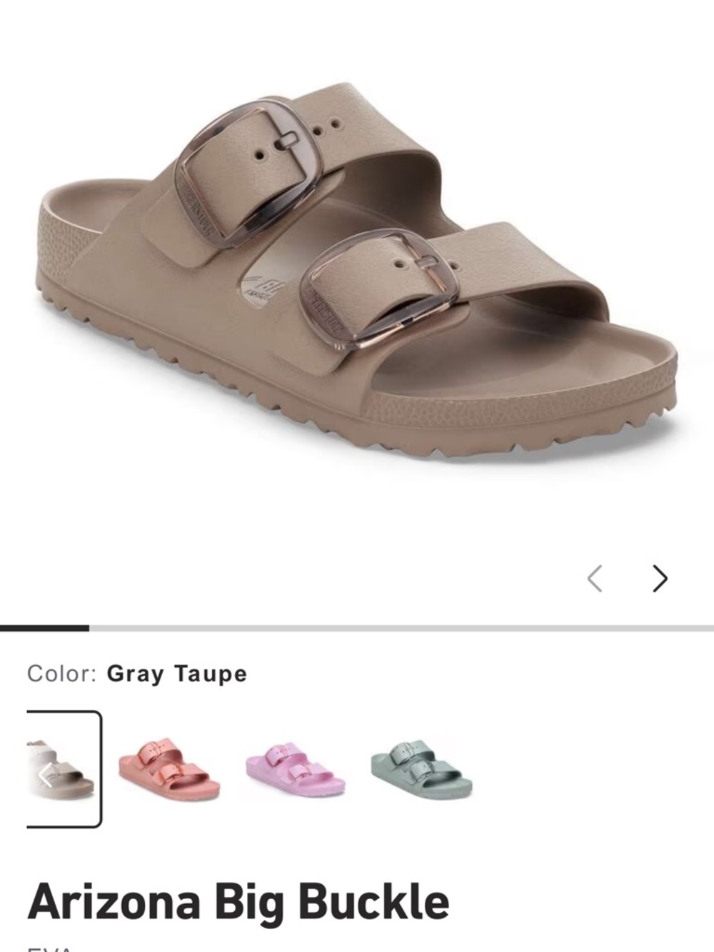 Birkenstock Gray Taupe Double-Buckle Slide Sandal